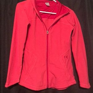 Pink fleece under armor jacket